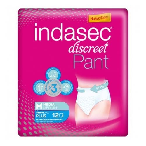 INDASEC PANT PLUS ABSORB INC ORINA DIA ANAT (T- M 12 U)